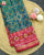 Traditional Manekchowk Design Light Blue and Pink Single Ikat Rajkot Patola Saree