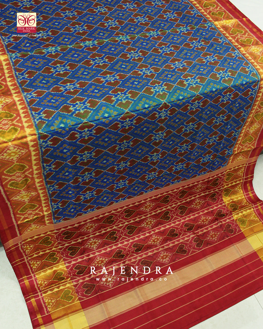 Handwoven Panchanda Design Single Ikkat Rajkot Patola Saree