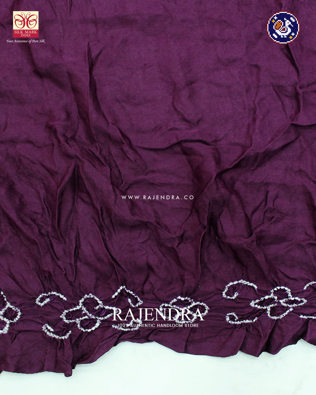 Traditional Pure Gaji Silk Magenta Gharchola Bandhani Saree