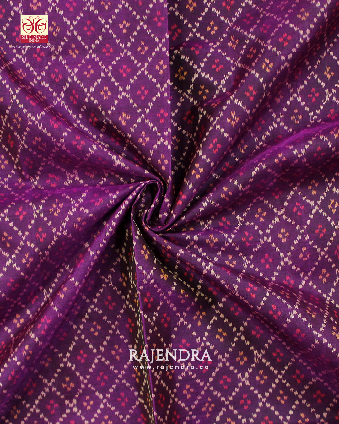 Traditional Sakali Bhat Magenta Single Ikat Rajkot Patola Saree