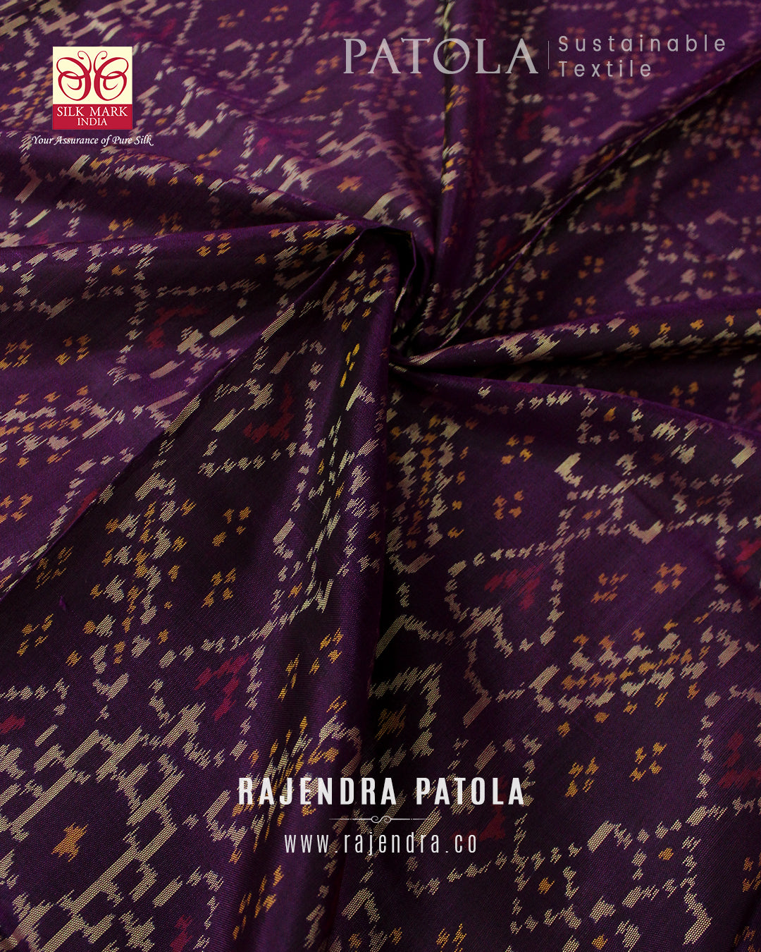 Traditional Manekchowk Bhat Single Ikat Rajkot Patola Dupatta