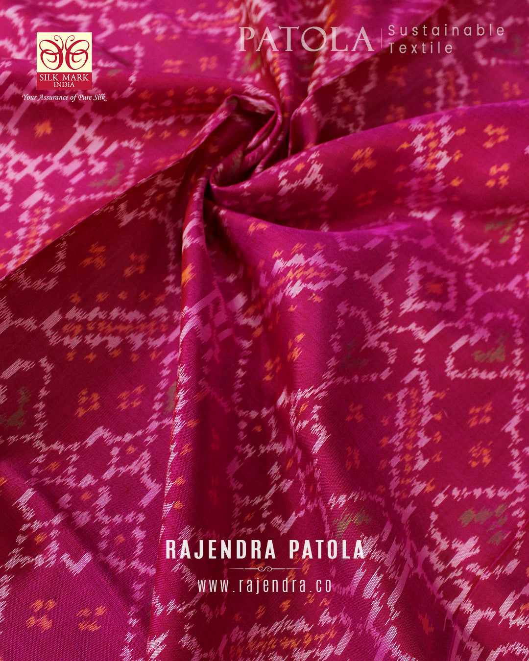 Traditional Manekchowk Bhat Single Ikat Rajkot Patola Dupatta