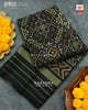Traditional Manekchowk Design Black Single Ikat Rajkot Patola Dupatta