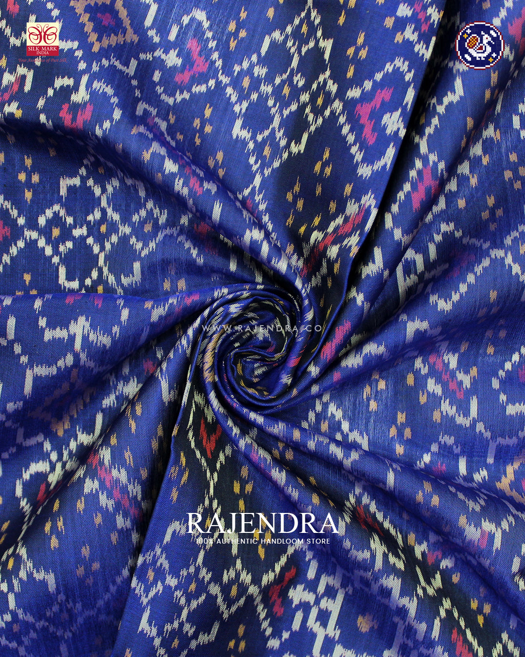 Traditional Manekchowk Design Blue Rajkot Patola Dupatta