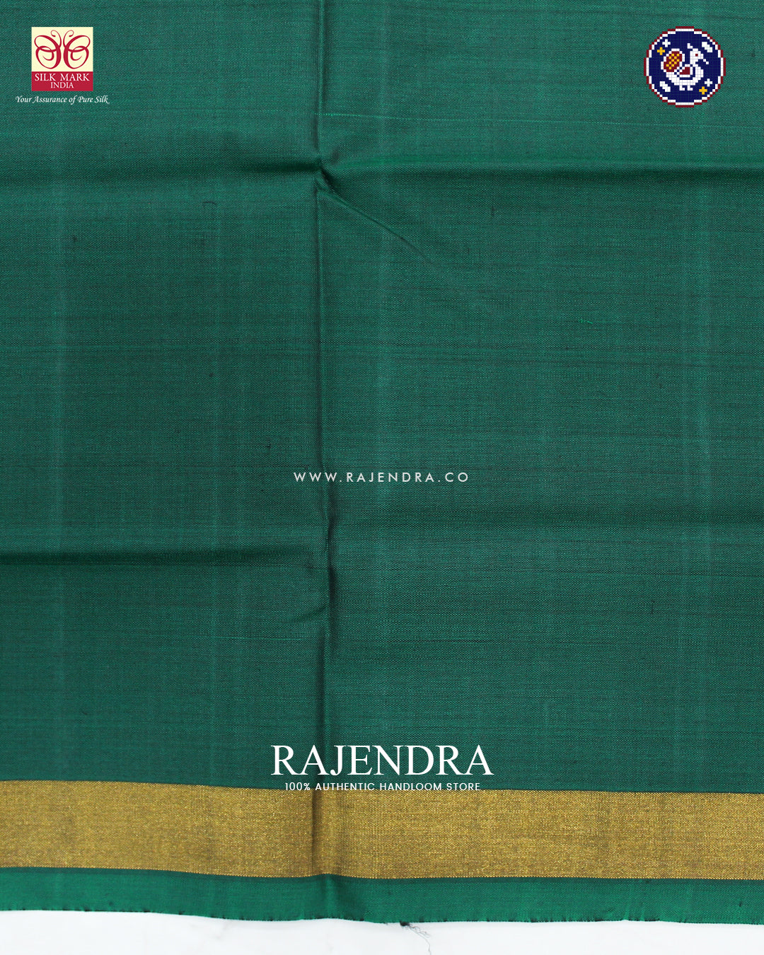 Traditional Manekchowk Design Green Rajkot Patola Saree