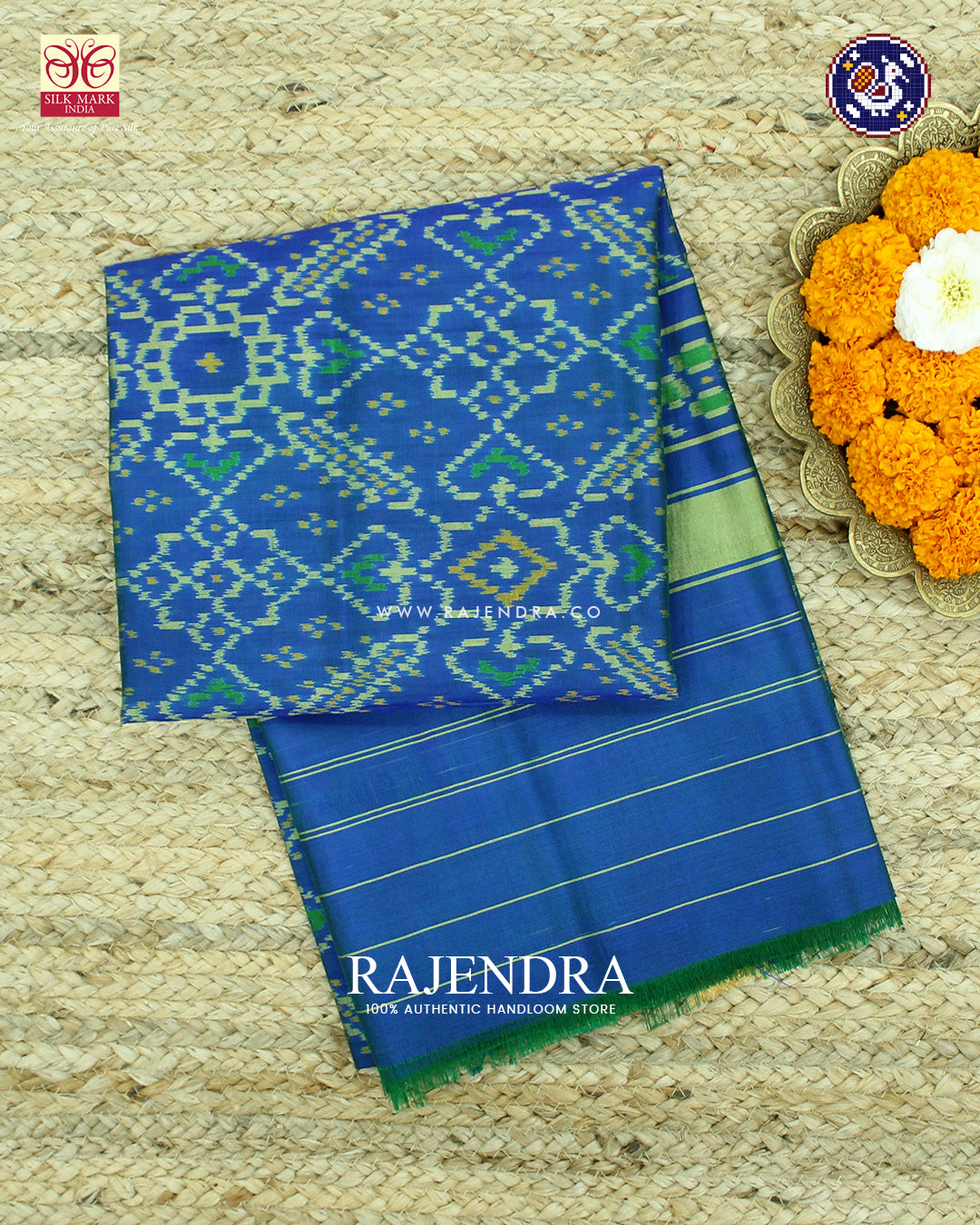 Traditional Manekchowk Design Light Blue Rajkot Patola Dupatta