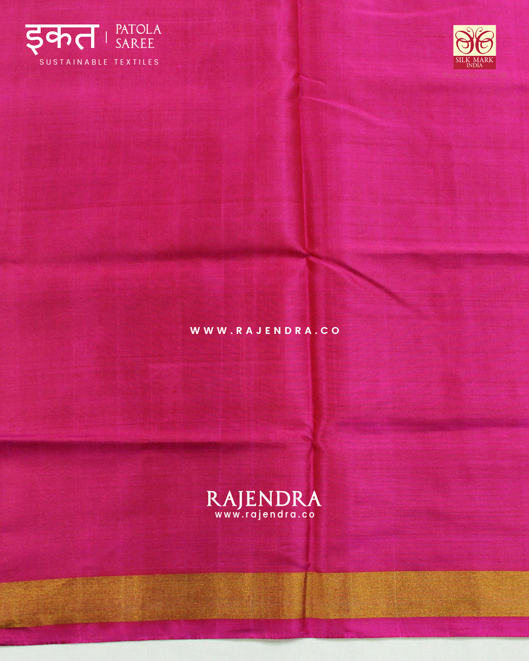 Traditional Navratna Manekchowk Mix Design Pink Single Ikat Rajkot Patola Saree