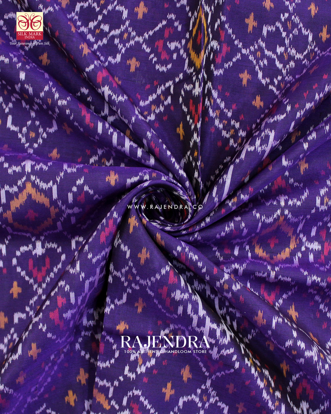 Traditional Manekchowk Design Purple Single Ikat Rajkot Patola Saree