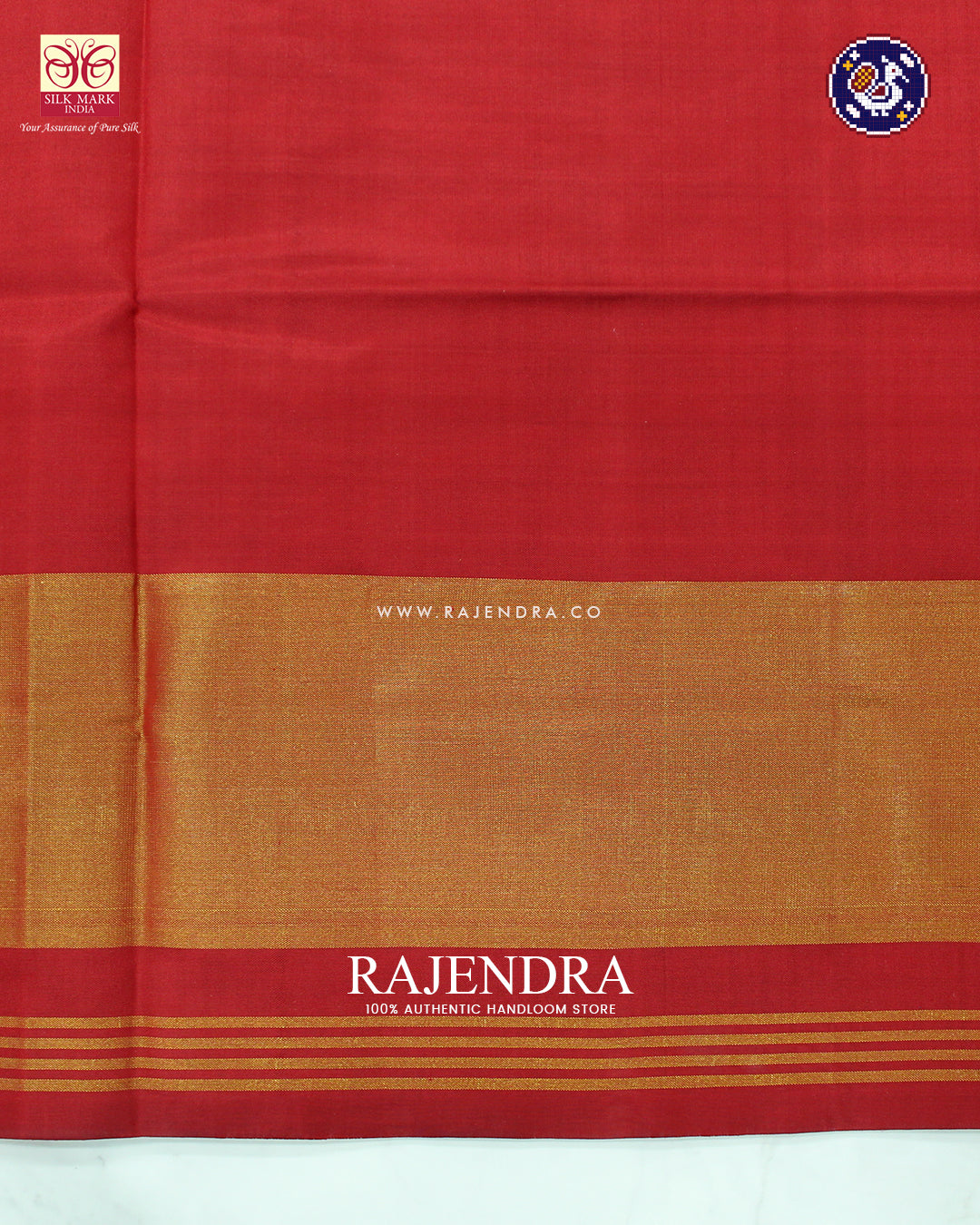 Traditional ManekchowkDesign Red and Blue Rajkot Patola Saree