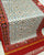 Traditional Manekchowk Design Red and White Semi Double Ikat Rajkot Patola Dupatta