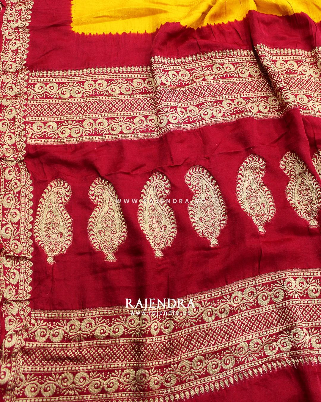 Exclusive Hand Tie-Dye Multicolor Pure Gaji Silk Saree