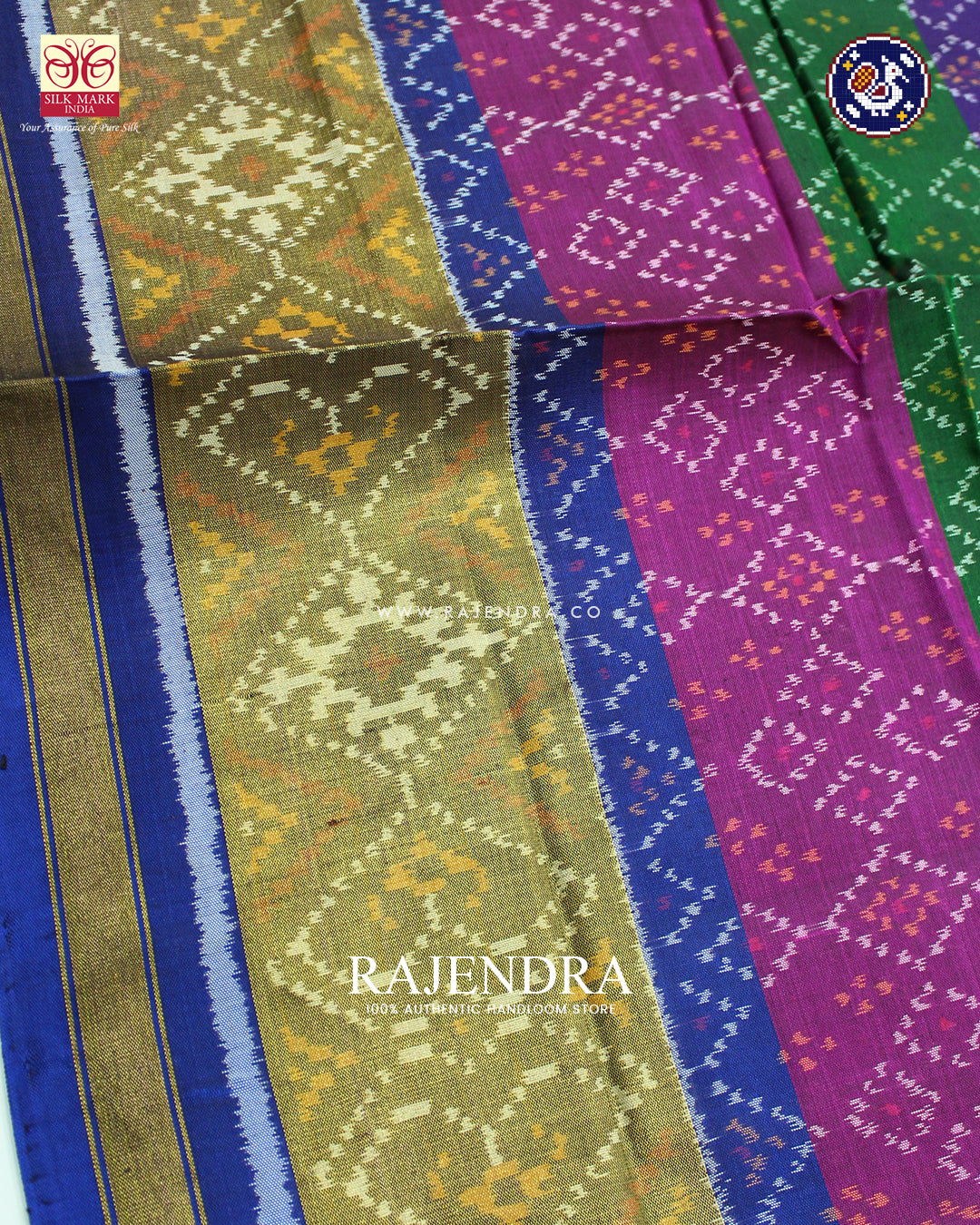 Traditional Bandhani Design Multicolor Single Ikat Rajkot Patola Dupatta