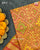 Traditional Panchanda Bhat Mustard Yellow Single Ikat Rajkot Patola Dupatta