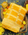 Traditional Khadi Georgette Mustard Yellow with Red Bandhej Banarasi Bandhani Saree