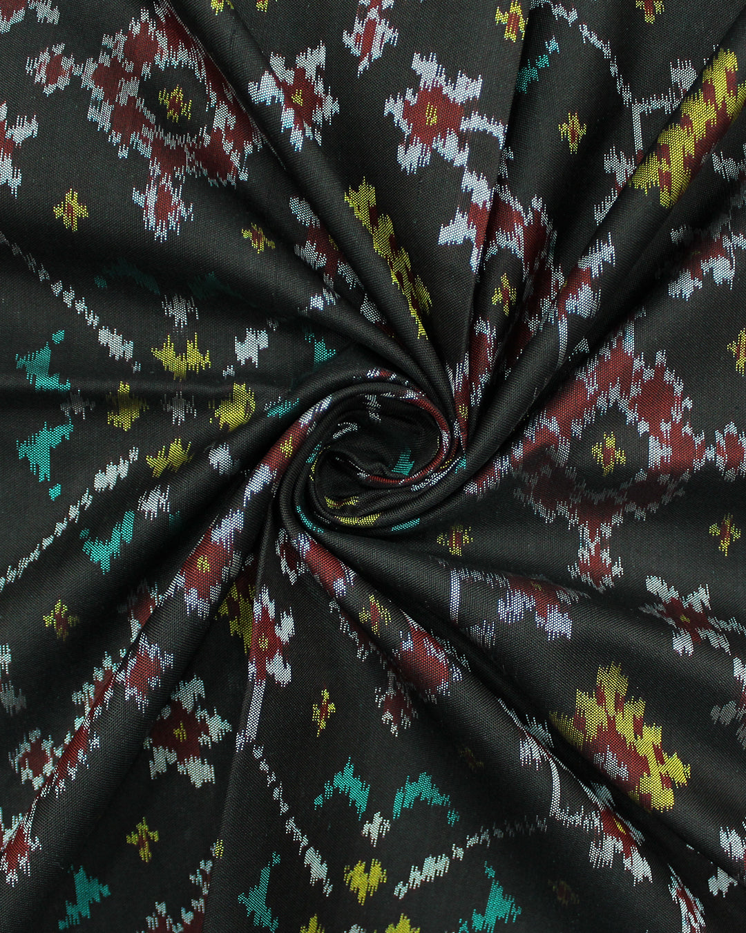 Traditional Navratna Design Black Ikat Rajkot Patola Saree