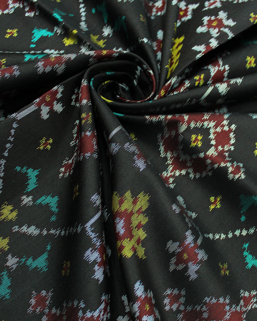 Traditional Navratna Design Black Ikat Rajkot Patola Saree