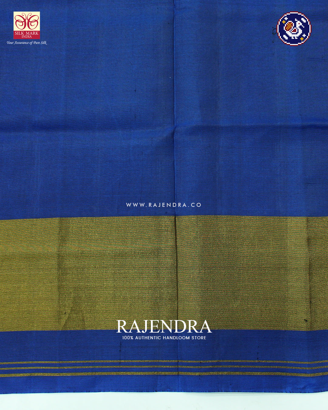 Traditional Navratna Design Blue Rajkot Patola Saree