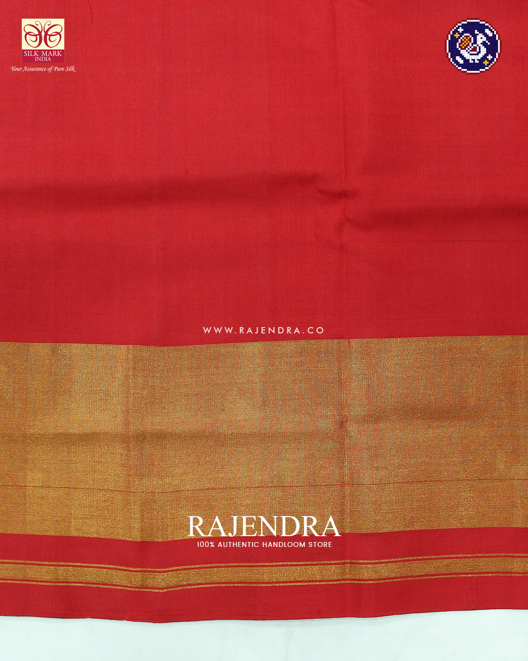 Traditional Navratna Design Red Rajkot Patola Saree