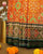 Handwoven Navratna Design Green and Golden Single Ikat Rajkot Patola Saree