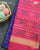 Traditional Panchanda Bhat Pink Blue Single Ikat Rajkot Patola Saree
