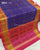 Traditional Panchanda Bhat Pink Blue Single Ikat Rajkot Patola Saree