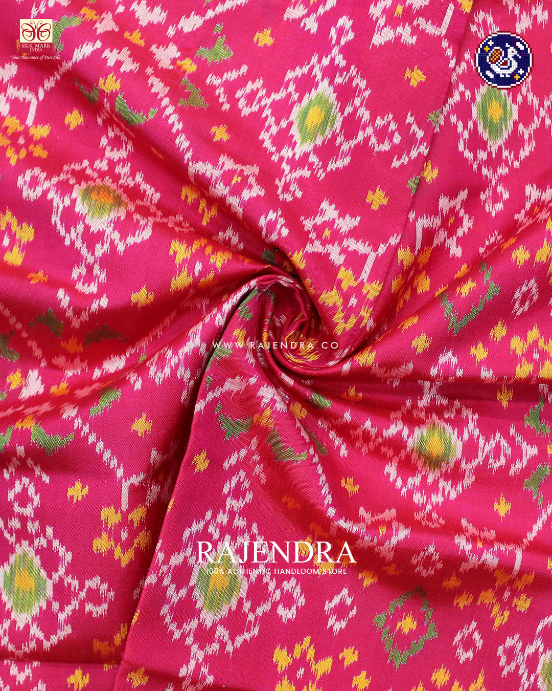 Traditional Navratna Design Pink Rajkot Patola Dupatta