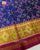 Traditional Navratna Bhat Pink and Blue Single Ikat Rajkot Patola Saree