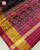 Traditional Navratna Bhat Pink and Blue Single Ikat Rajkot Patola Saree