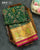 Traditional Navratna Design Pink and Green Single Ikat Rajkot Patola Saree