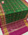 Traditional Navratna Bhat Pink and Green Single Ikkat Rajkot Patola Saree