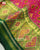 Traditional Navratna Bhat Pink and Green Single Ikat Rajkot Patola Saree