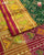 Traditional Navratna Design Pink and Green Single Ikat Rajkot Patola Saree