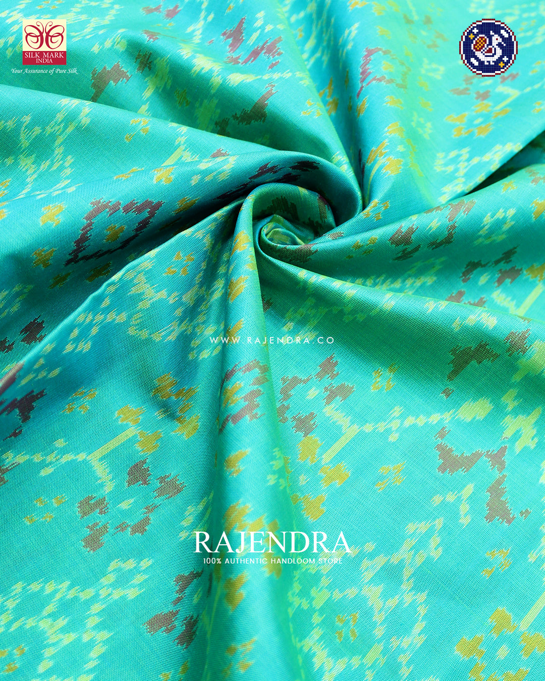 Traditional Navratna Design Pink and Light Green Rajkot Patola Saree
