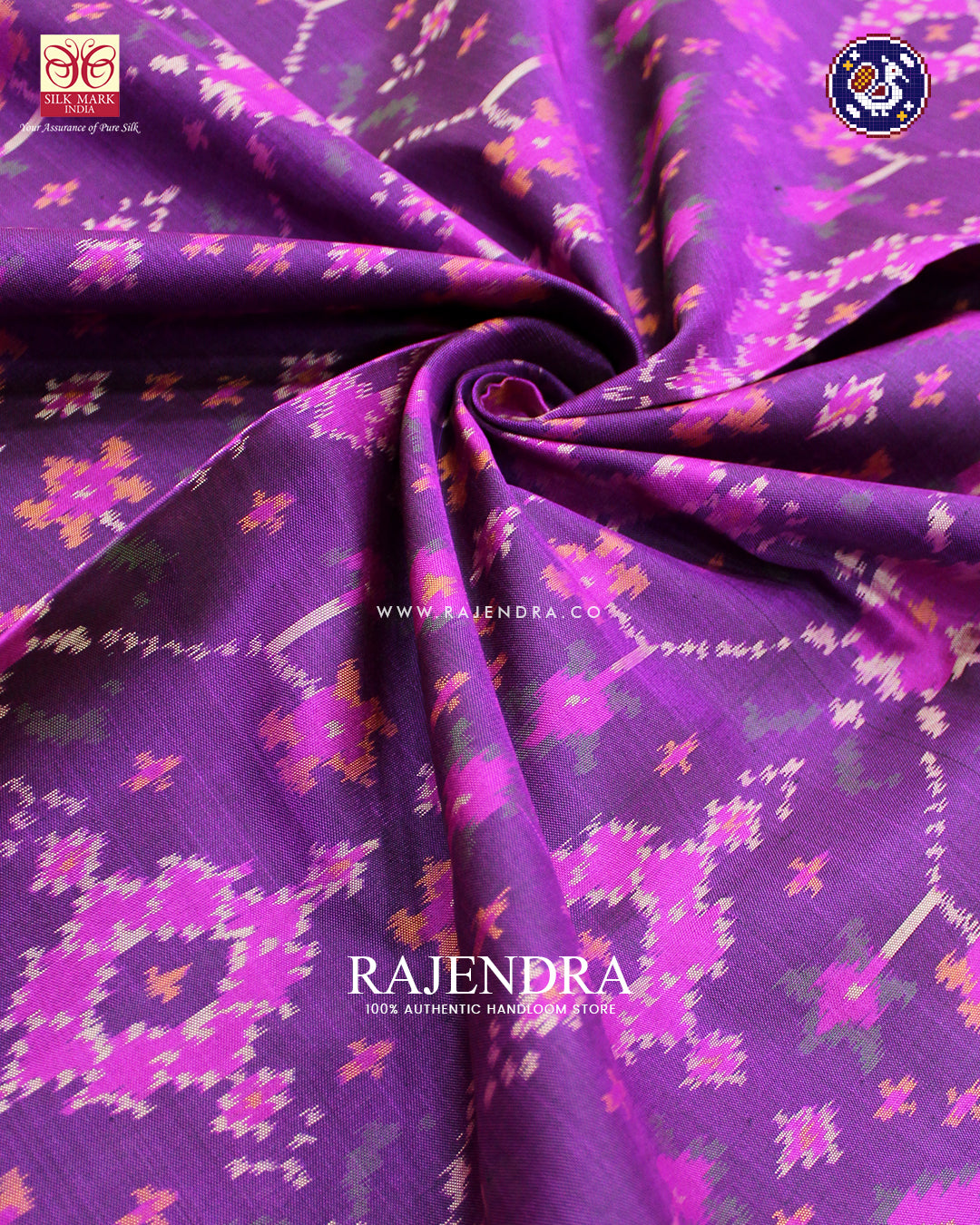 Traditional Navratna Design Pink and Magenta Rajkot Patola Saree