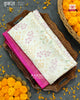 Traditional Navratna Design Pink and Off-White Single Ikat Rajkot Patola Saree