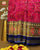 Traditional Navratna Bhat Pink and Blue Single Ikat Rajkot Patola Saree