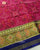 Traditional Navratna Bhat Pink and Blue Single Ikat Rajkot Patola Saree