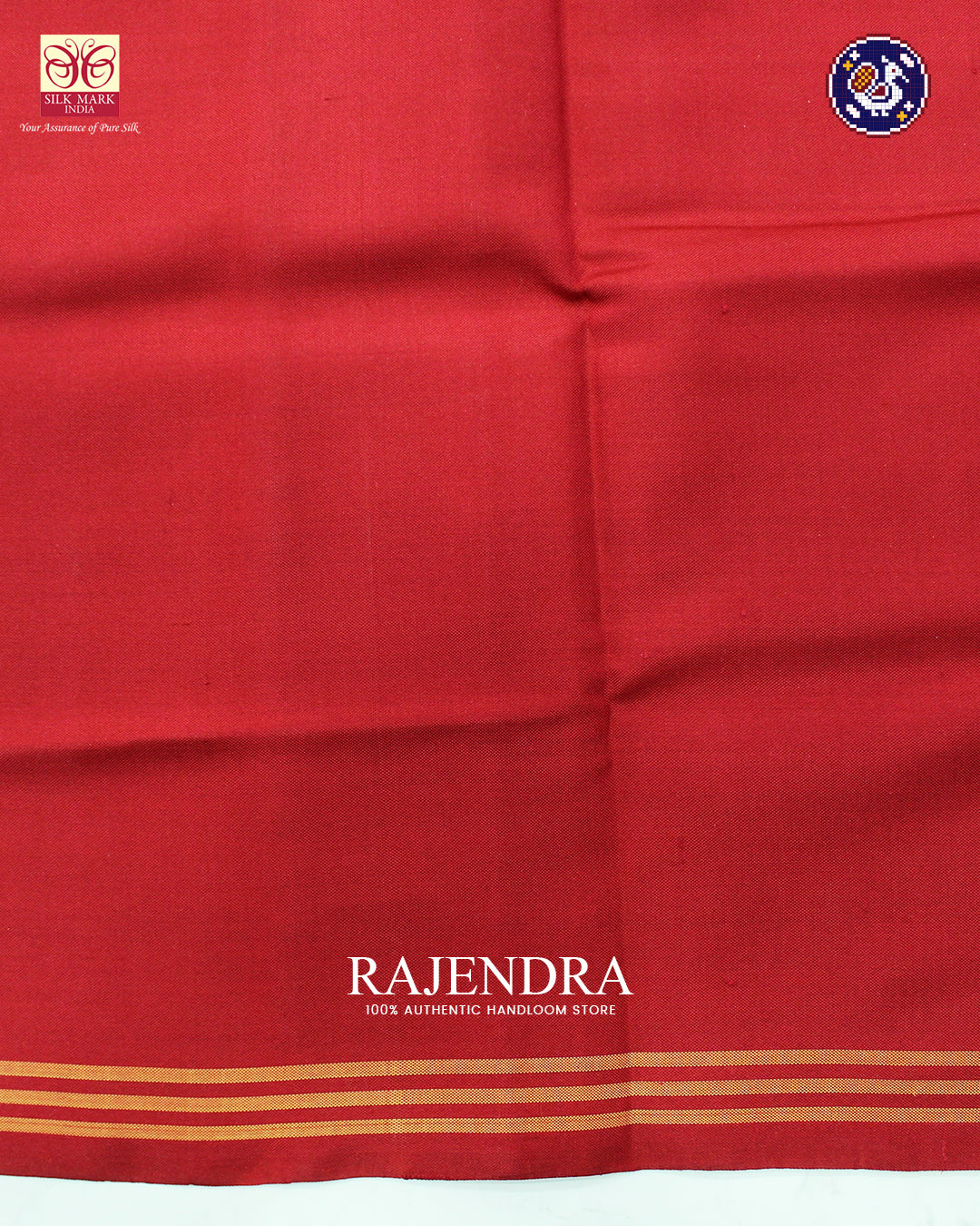 Traditional Navratna Design Red and Blue Ikat Rajkot Patola Saree