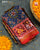 Traditional Navratna Design Red and Blue Semi Double Ikat Rajkot Patola Saree