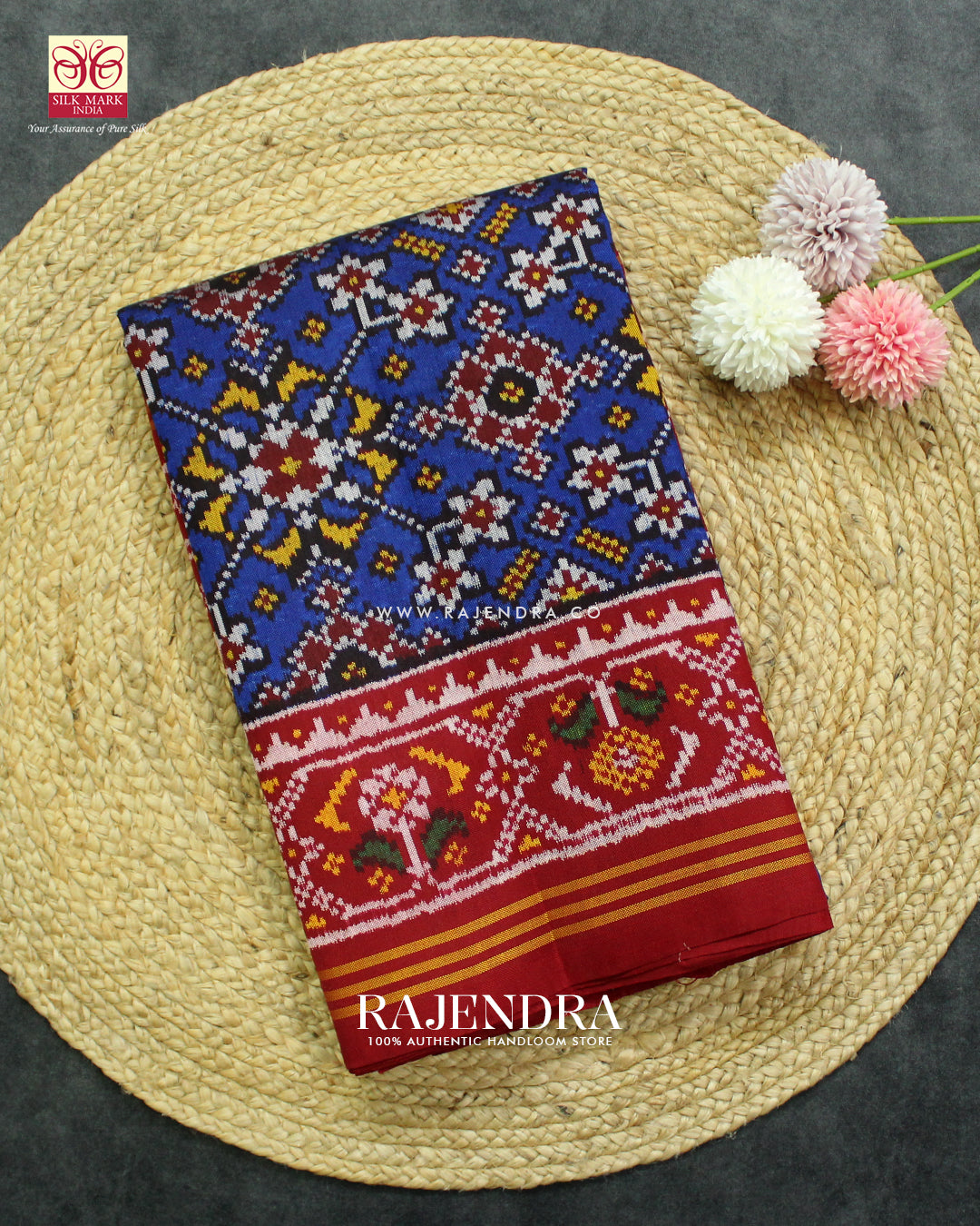 Exclusive Navratna Semi Double Weave Rajkot Patola Saree