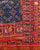 Traditional Navratna Design Red and Blue Semi Double Ikat Rajkot Patola Saree