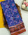 Exclusive Navratna Red and Blue Semi Double Ikat Rajkot Patola Saree