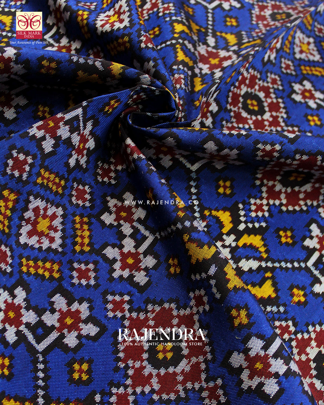 Exclusive Navratna Semi Double Weave Rajkot Patola Saree