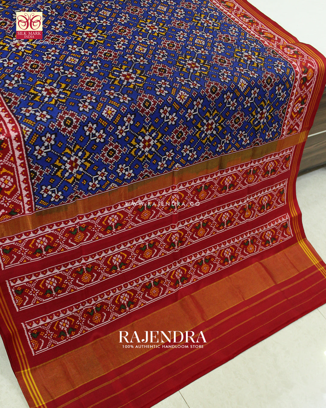Exclusive Navratna Semi Double Weave Rajkot Patola Saree