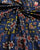 Traditional Navratna Design Red and Blue Semi Double Ikat Rajkot Patola Saree