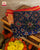 Traditional Navratna Bhat Red and Blue Single Ikat Rajkot Patola Saree