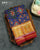 Traditional Navratna Design Red and blue Single Ikat Rajkot Patola Saree