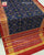 Traditional Navratna Bhat Red and Blue Single Ikat Rajkot Patola Saree
