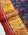 Traditional Navratna Design Red and blue Single Ikat Rajkot Patola Saree
