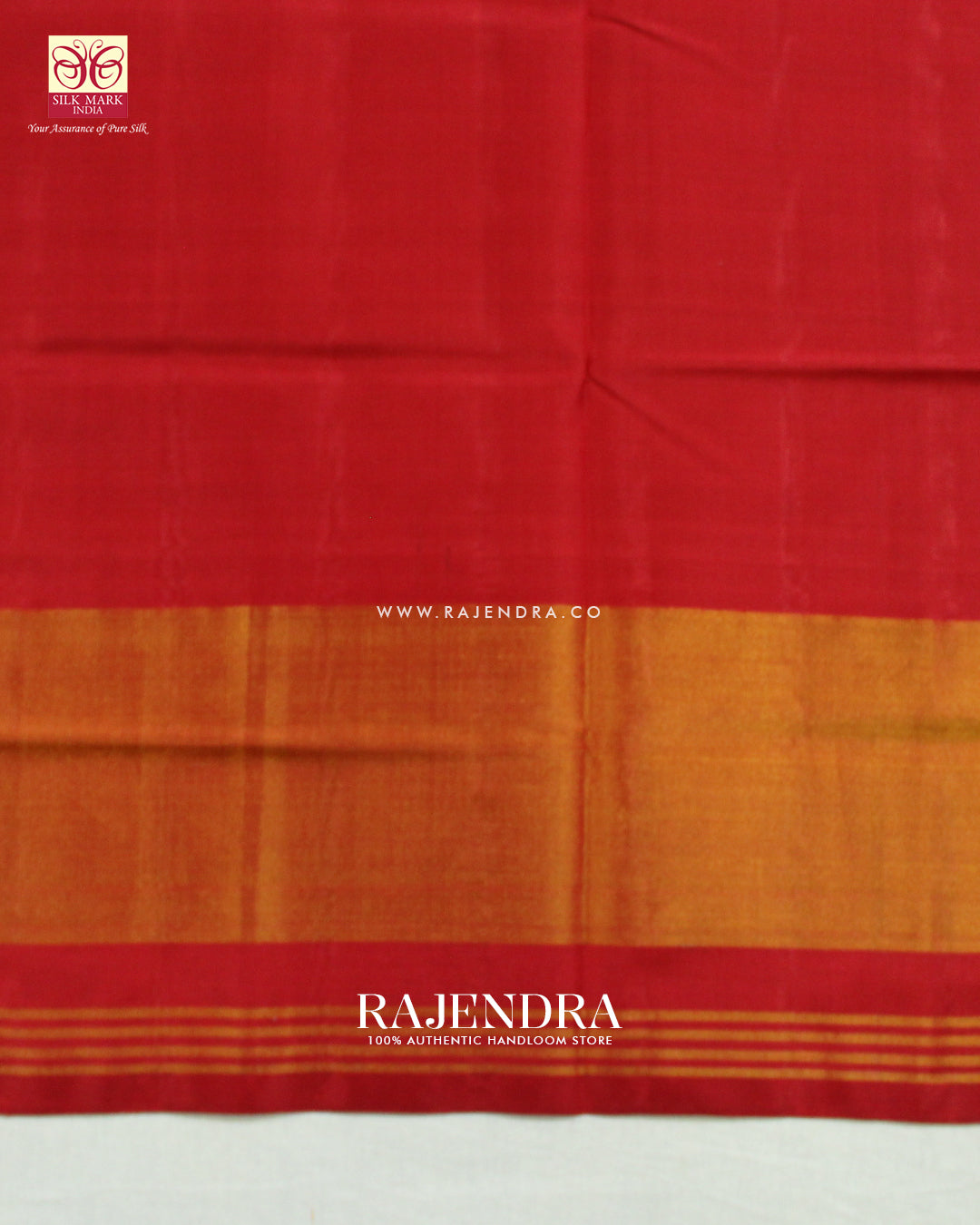 Traditional Navratna Red and Green Single Ikat Rajkot Patola Saree